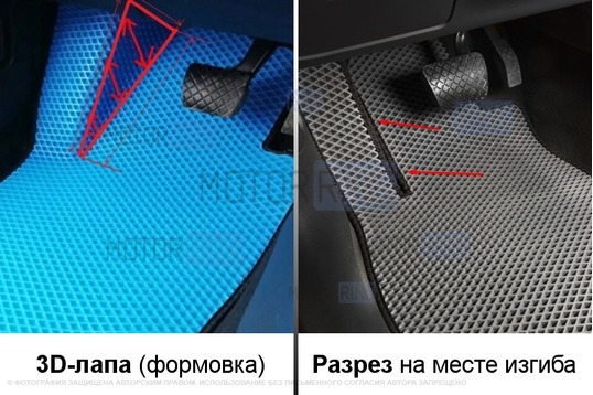 Салонные коврики EVA SPC (Эконом 6мм) черный ромб для Лада Приора