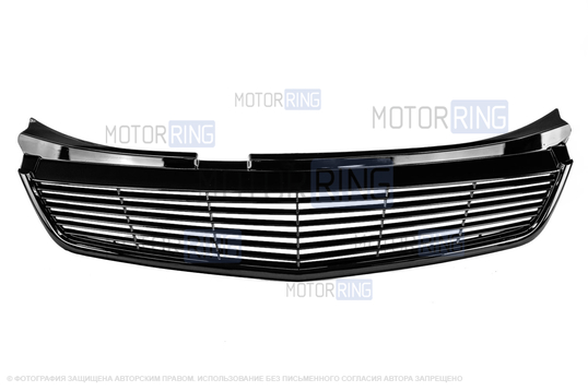 Решетка радиатора 6 линий с перемычками черная для Лада Приора SE седан, Приора 2