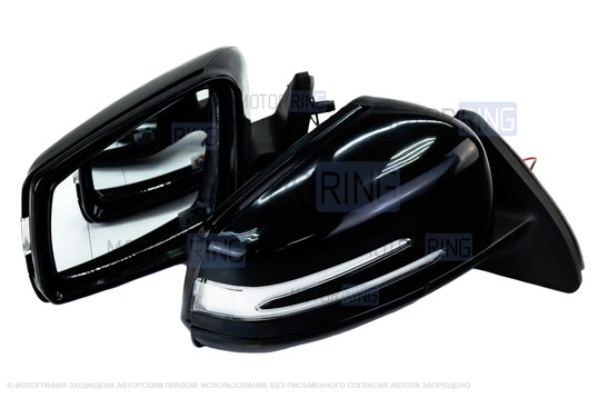 Боковые зеркала АТП в стиле Мерседеса AMG с Эконом приводом, подогревом и повторителем поворотника для ВАЗ 2108-21099, 2113-2115