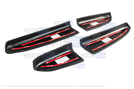 Комплект подлокотников ЯрПласт Premium с цветной строчкой на двери для Лада Гранта, Гранта FL, Калина 2