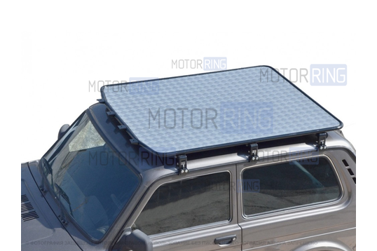 Багажник-платформа Техносфера Трофи с алюминиевым листом для 3-дверной Лада 4х4, Нива Легенд_1