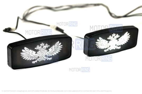 LED повторители поворотника белые с гербом (двуглавый орел) для ВАЗ 2108-21099, 2110-2112, 2113-2115, Лада Калина, Приора, Гранта_1