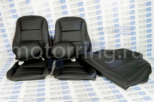 Обивка сидений (не чехлы) гладкая экокожа с горизонтальной отстрочкой (Линии) для 3-дверной Лада 4х4 (Нива) 21213, 21214