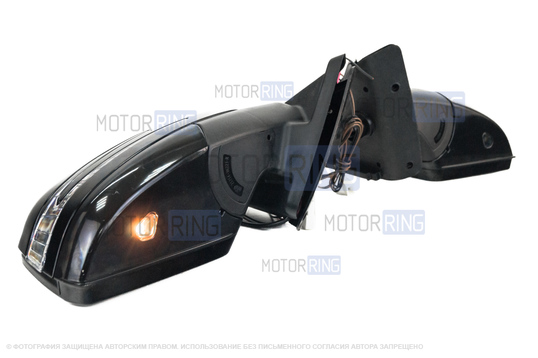 Боковые зеркала с механическим приводом и подогревом в стиле Мерседеса AMG с повторителем поворотника для Лада 4х4, Нива Легенд