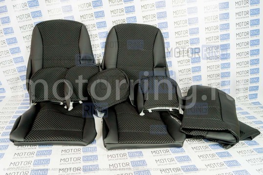 Обивка сидений (не чехлы) экокожа с тканью для ВАЗ 2108-21099, 2113-2115, 5-дверной Лада 4х4 (Нива) 2131