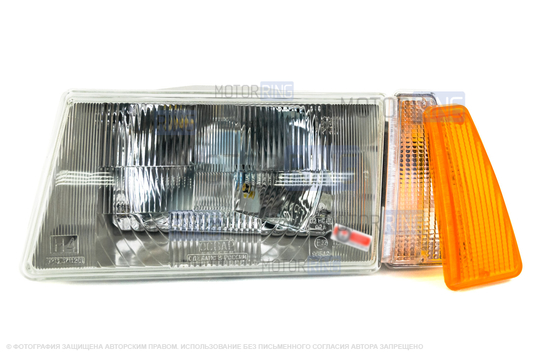 Фара левая Освар с оранжевым стеклом секции поворотника в комплекте для ВАЗ 2108-21099_1