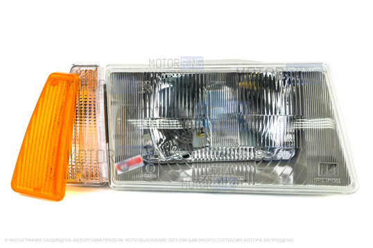 Фара правая Освар с оранжевым стеклом секции поворотника в комплекте для ВАЗ 2108-21099_1