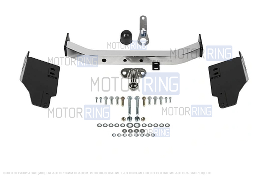 Фаркоп Berg F.5714.002 с шаром типа F (1500кг) с нержавеющей накладкой для Toyota Land Cruiser Prado c 2002 г.в._1