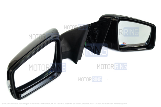 Боковые зеркала АТП с электрическим приводом и подогревом в стиле Мерседеса AMG с повторителем поворотника для Лада Веста