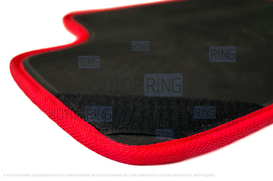 ХалявING! Салонные коврики EVA SPC City черный Ромб с красным кантом для ВАЗ 2108-21099, 2113-2115