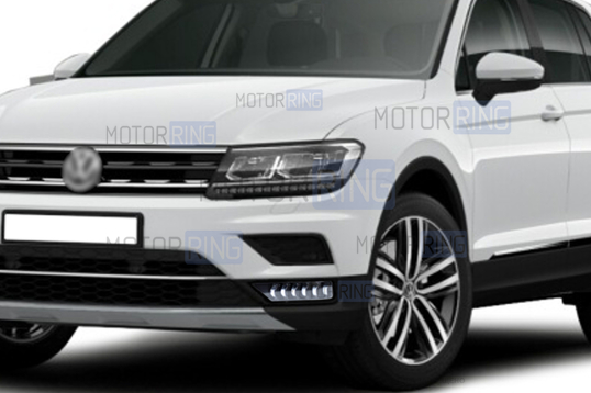 Диодные ПТФ Sal-Man 50W 7000lux 6000К 6 линз для Volkswagen Tiguan 2 с 2016 г.в.