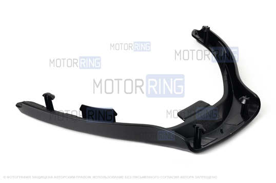 Черная матовая накладка (рогатка) на руль нового образца для ВАЗ 2110-2112 с европанелью, Лада Калина, Калина 2, Гранта, Гранта FL, Приора, Нива Тревел, Шевроле Нива