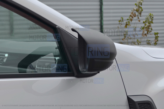 Накладки на зеркала c козырьком КАРТ с комплектацией для Renault Duster 2 с 2021 года_1