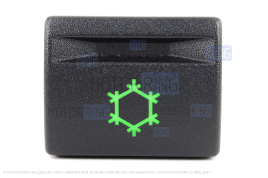 Кнопка кондиционера с зеленой подсветкой (без индикации) для Лада Приора, Калина 2, Гранта_1