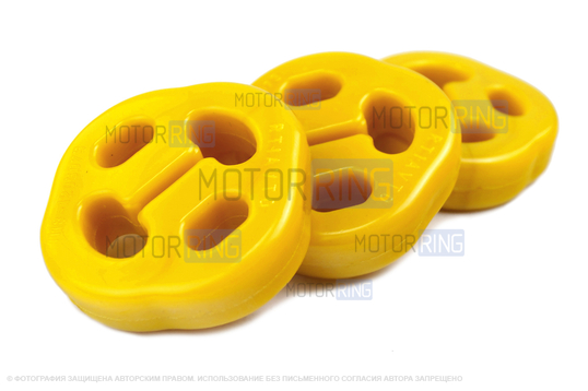 Комплект подушек глушителя желтый полиуретан CS20 COMFORT для Лада Калина, Калина 2, Гранта, Гранта FL, Датсун