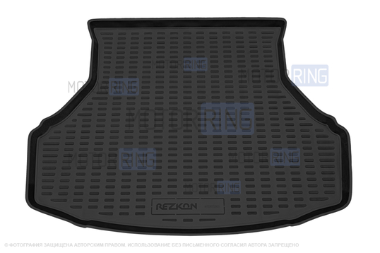Пластиковый коврик Rezkon в багажник для Лада Гранта FL седан с 2018 г.в._1
