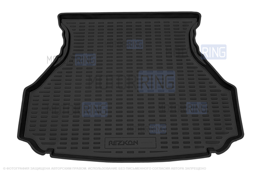 Полиуретановый коврик Rezkon в багажник для Лада Гранта FL лифтбек с 2018 г.в._1