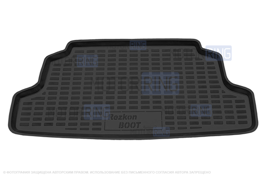 Полиуретановый коврик Rezkon в багажник для 3-дверных Лада 4х4 (Нива) до 2021 г.в._1