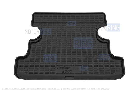 Пластиковый коврик Rezkon в багажник для 5-дверных Лада 4х4 (Нива) до 2016 г.в._1