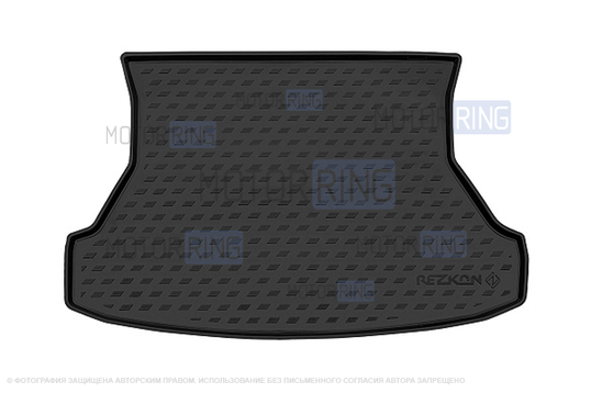 Пластиковый коврик Rezkon с узором Ромб в багажник для Лада Калина 2, Гранта FL универсал_1