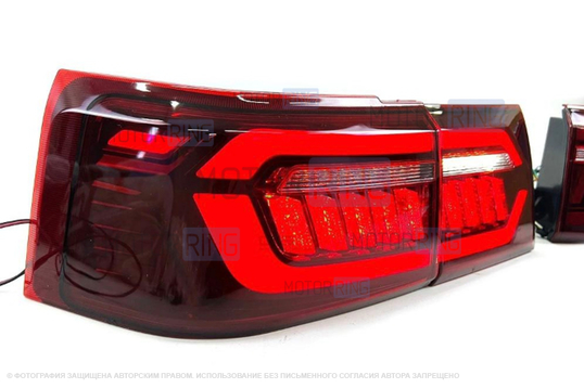 Фонари светодиодные в стиле Ауди RS для ВАЗ 2110 красные 