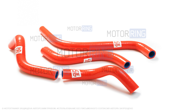Патрубки отопителя CS20 DRIVE силиконовые красные для карбюраторных ВАЗ 2108-21099_1