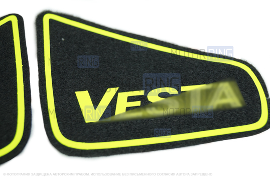 Ворсовые коврики панели приборов с флуоресцентным указанием модели для Лада Веста