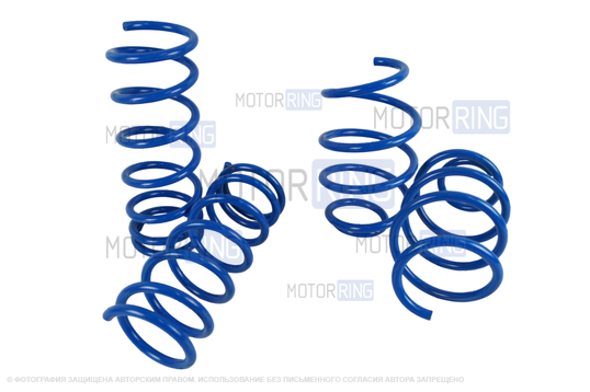 Комплект передних и задних пружин Технорессор серии Драйв с занижением 90мм для Лада Приора