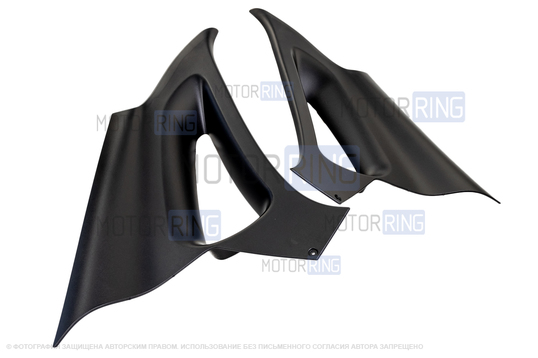 Черные облицовки задних стоек для Лада Гранта седан