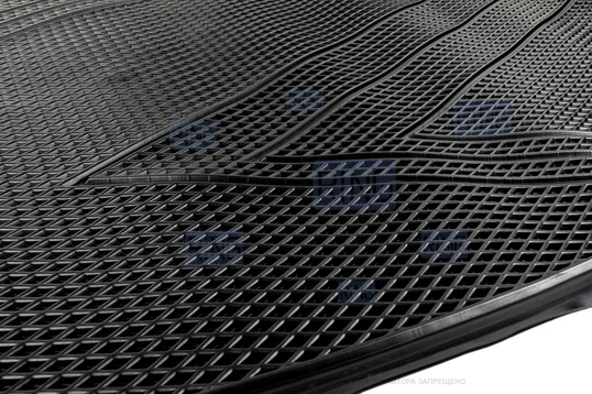 Полиуретановый коврик Rezkon ячеистый Ромб в багажник для Лада Гранта, Гранта FL седан