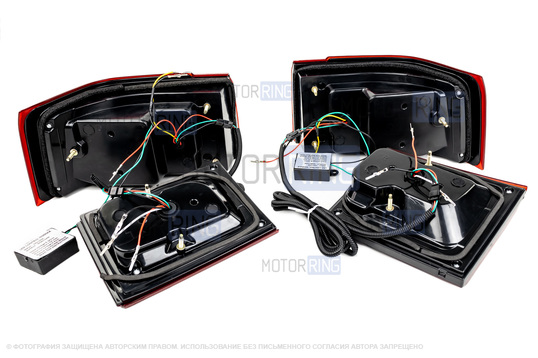 Фонари светодиодные в стиле Ауди RS для ВАЗ 2110 красные 
