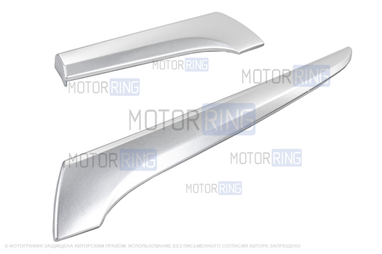 Молдинги на панель приборов Серебристые для Лада Калина 2, Гранта FL