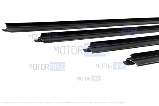 Внешние уплотнители опускных стекол нового образца (с двойной лапкой) для Шевроле Нива, Лада Нива 2123
