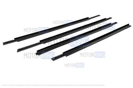 Комплект уплотнителей (бархотки) опускных стекол внешние для Лада Веста седан