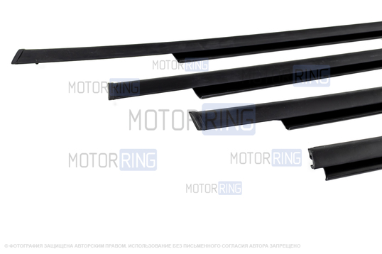 Комплект уплотнителей (бархотки) опускных стекол внешние для Лада Веста седан