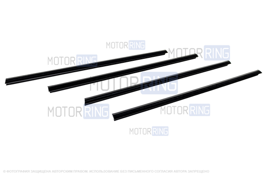 Комплект уплотнителей (бархотки) опускных стекол внутренние для Лада Веста Седан