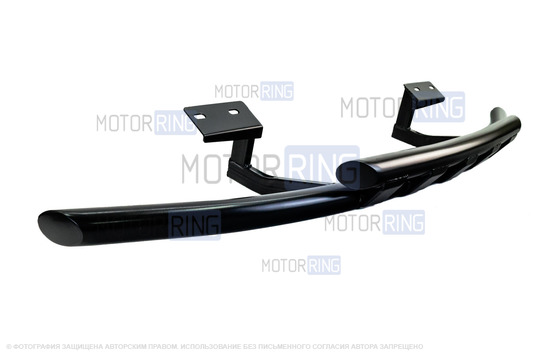 ХалявING! Защита переднего бампера ТехноСфера Труба двойная d51 черная матовая для Лада Нива Тревел_1