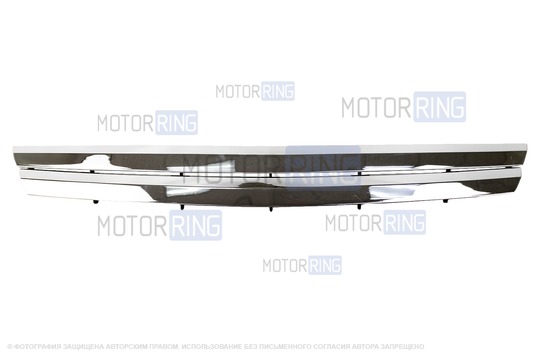 Декоративная решетка радиатора 2 широкие лопасти, хром для Лада Приора