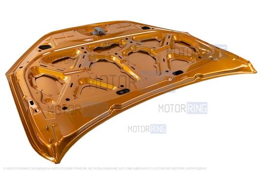 ДефектING! Оригинальный капот (цвет: 134 Аурум) для Лада Гранта FL - есть заломы
