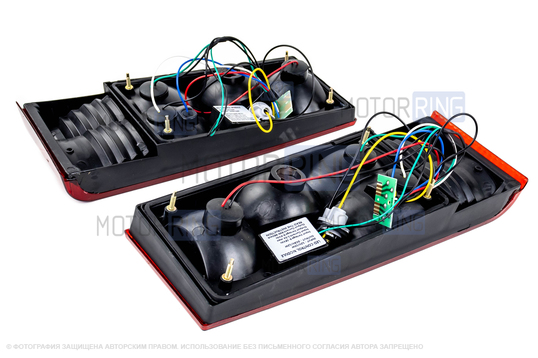 Задние диодные фонари красно-белые для ВАЗ 2108, 2113, 2109, 2114, 21099