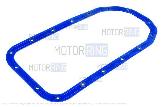 Прокладка масляного поддона силиконовая синяя с металлическими шайбами для ВАЗ 2108-21099, 2110-2112, 2113-2115, Лада Калина, Калина 2, Приора, Гранта