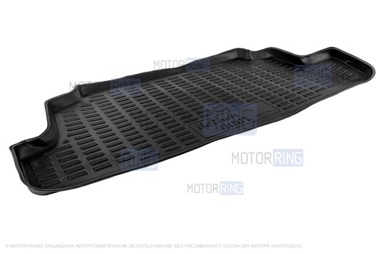 Полиуретановый коврик Rezkon в багажник для 3-дверных Лада 4х4 (Нива) до 2021 г.в._1