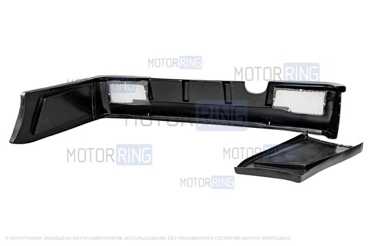 ДефектING! Задний бампер Тюнинг-1 большой неокрашенный для ВАЗ 2105, 2107 (имеются повреждения)