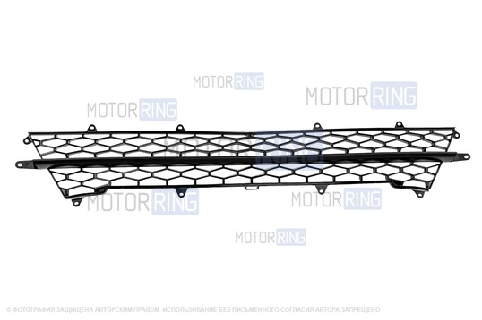 Нижняя решетка переднего бампера с литым молдингом для Лада Веста