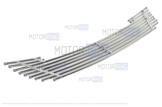 Накладка на решетку бампера d10 нержавеющая для Лада Ларгус
