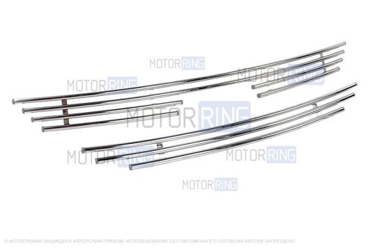 Накладка на решетку радиатора d10 нержавеющая для Лада Ларгус