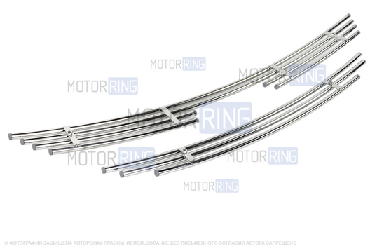 Накладка на решетку радиатора d10 нержавеющая для Лада Ларгус