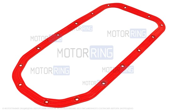 Прокладка масляного поддона силиконовая красная с металлическими шайбами для ВАЗ 2108-21099, 2110-2112, 2113-2115, Лада Калина, Приора, Гранта_1