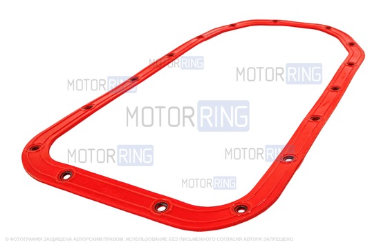 Прокладка масляного поддона силиконовая красная с металлическими шайбами для ВАЗ 2108-21099, 2110-2112, 2113-2115, Лада Калина, Приора, Гранта