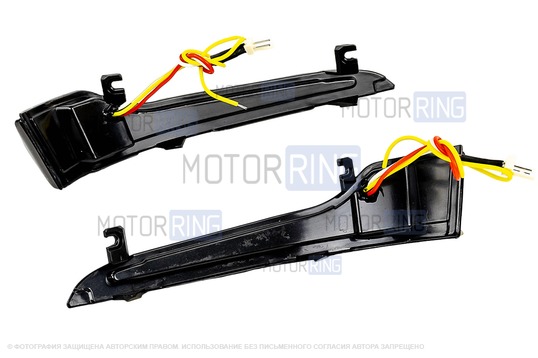 Повторители поворота Мультиплазма с многоцветным миганием в зеркала нового образца для Лада Гранта, Гранта FL, Калина, Калина 2, Датсун